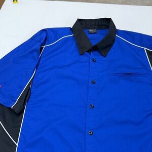 Simpson NASCAR Men's Blue Button Down Shirt